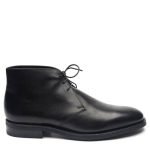 Tod's Polacco Camper Chukka Black Leather Lace Up Ankle Boots